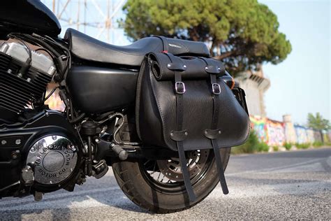 borsa biker cuoio|Borsa laterale Harley Sportster Estendibile .